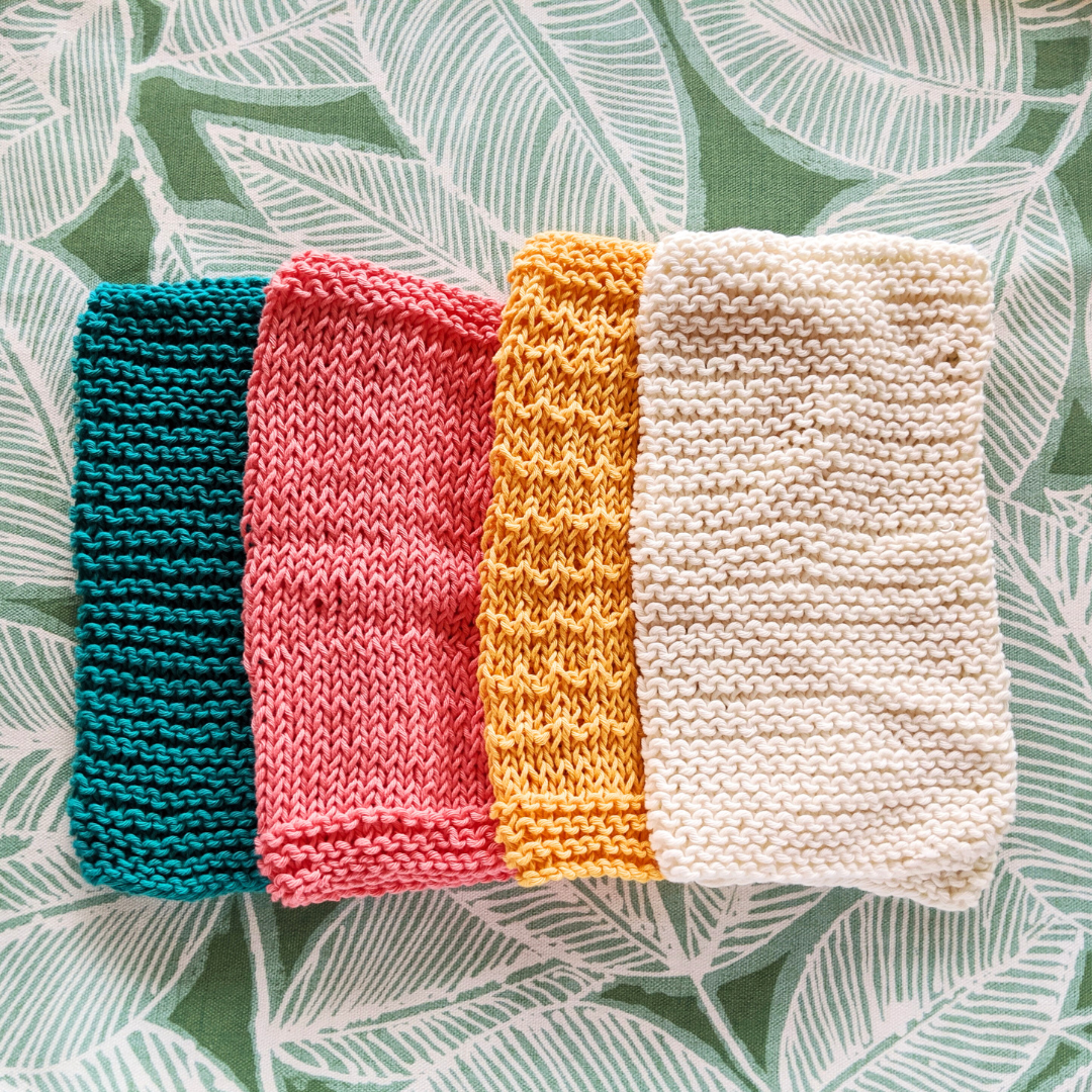 Beginner Knitting Kit - Knit Simple, Practical Washcloths