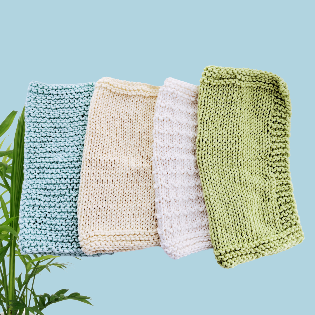 Beginner Knitting Kit - Knit Simple, Practical Washcloths