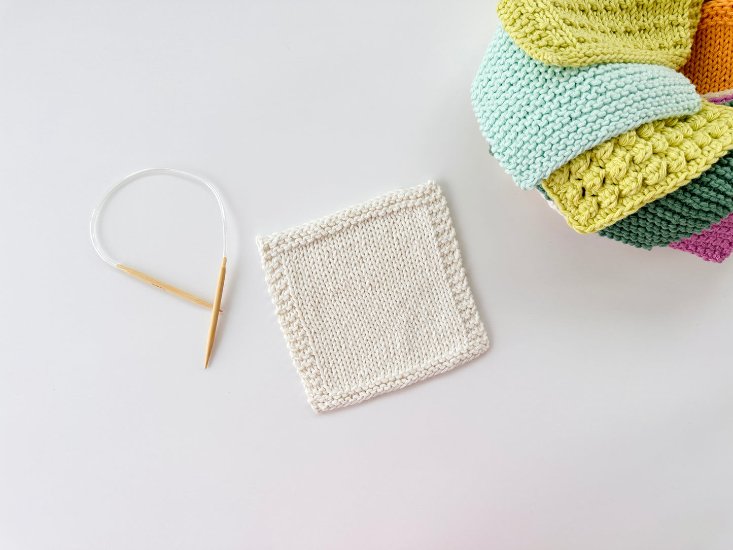 Beginner Knitting Kit - Knit Simple, Practical Washcloths